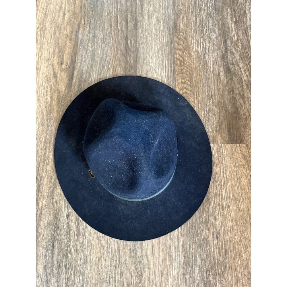 Vintage Bollman Hat Co. Dark Blue USA MADE. Water Repellent Fur blend Dynafelt